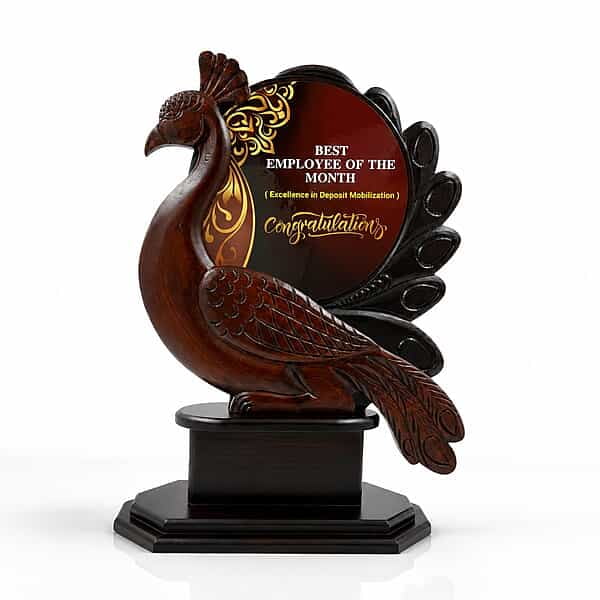 DSN-168 43CM CARVED HANDICRAFT (PEACOCK)