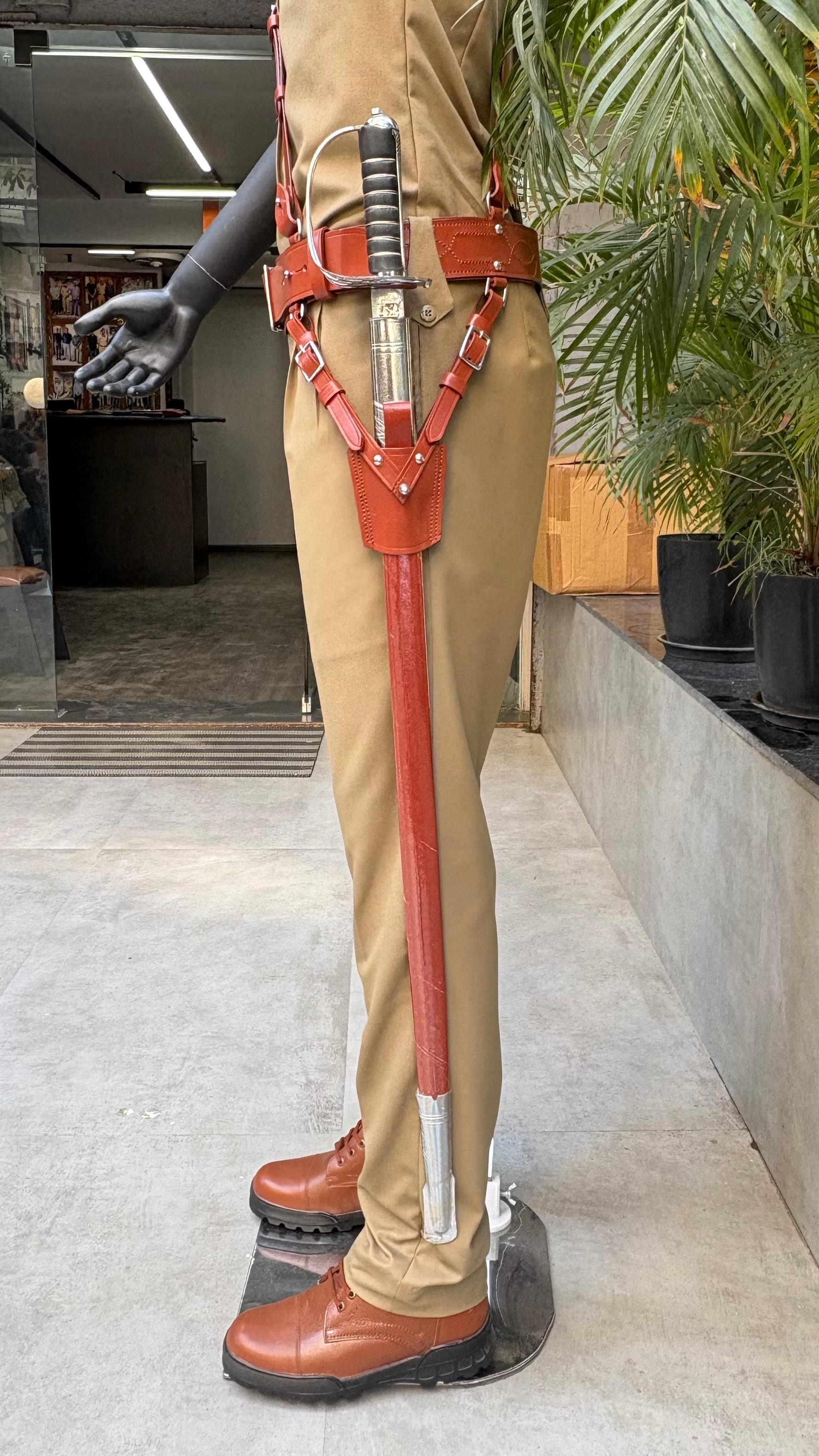 SG CROSS BELT : NPA TAN LEATHER