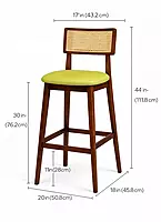 Blair Cane Back Bar Chair