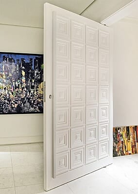 Modern 3D HDHMR Door with Deco Paint in Pure White Modern 3D HDHMR Door with Deco Paint in Pure White