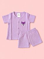Muslin Co-Ord Set - Lilac Fox Muslin Co-Ord Set - Lilac Fox