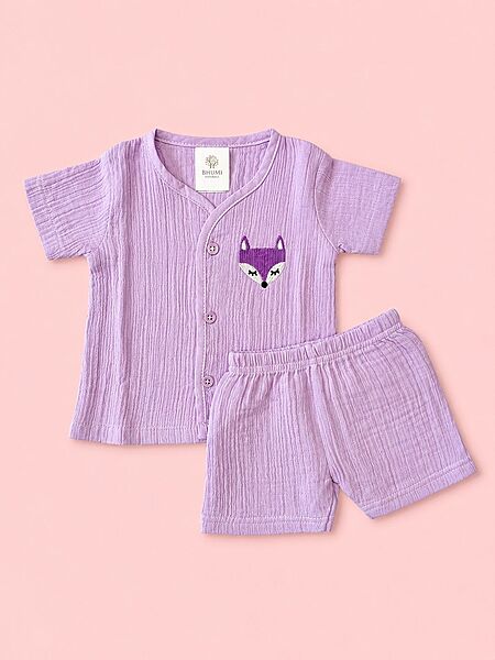 Muslin Co-Ord Set - Lilac Fox Muslin Co-Ord Set - Lilac Fox