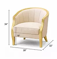 Madalsa Gold Foiled Accent Chair