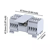 Elmex FDBK 1X8 Polyamide Distribution Block | 64A/32A | 1 In (25mm²) – 16 Out (4mm²) | Finger Safe