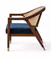 Trestle Cane Back Accent Chair