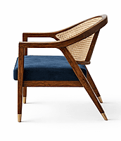 Trestle Cane Back Accent Chair