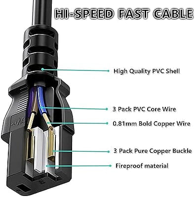 23 07 01 09 | COMPUTER DESKTOP POWER CABLE - 1.5 MTR