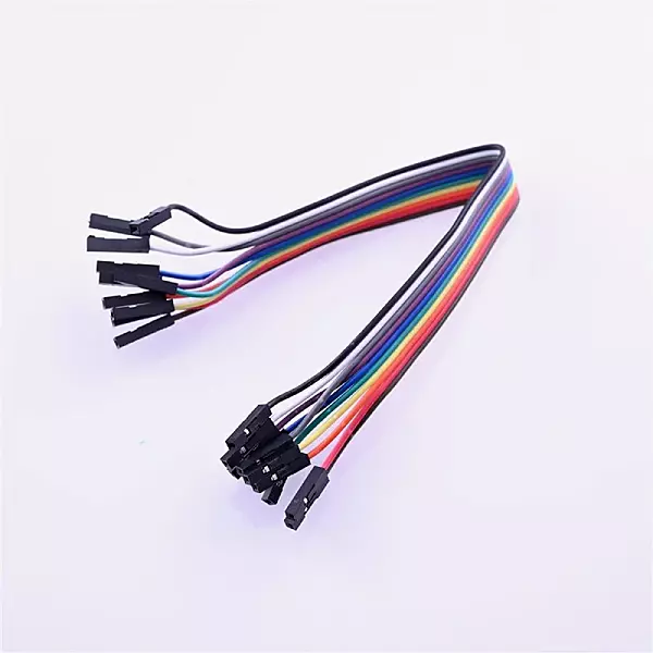 Female to Female Jumper Wire Set – 20cm Rainbow Breadboard Connecting Wires (Set of 10)