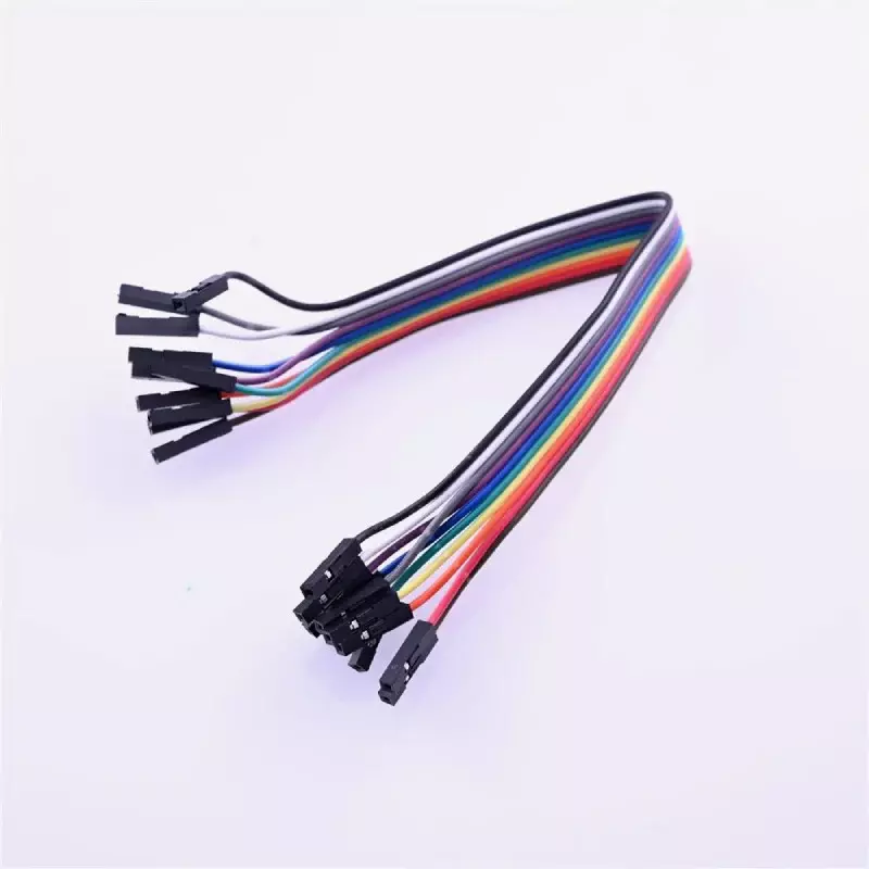 Female to Female Jumper Wire Set – 20cm Rainbow Breadboard Connecting Wires (Set of 10)