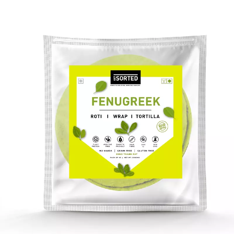 Fenugreek Roti (Pack Of 5) | 3.1 Gms Net Carbs
