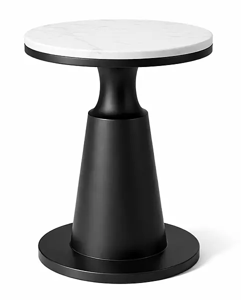 Ravine Solidwood Accent Peg Sofa Marble Top End Table