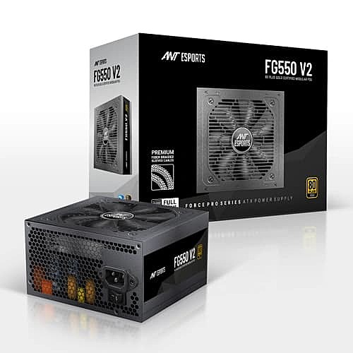 Ant Esports FG550 V2 Gold 550W Fully Modular SMPS – 80 Plus Gold  3 Years Warranty