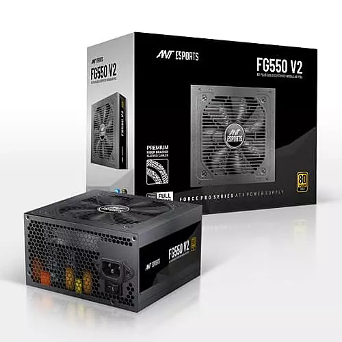 Ant Esports FG550 V2 Gold 550W Fully Modular SMPS – 80 Plus Gold 3 Years Warranty