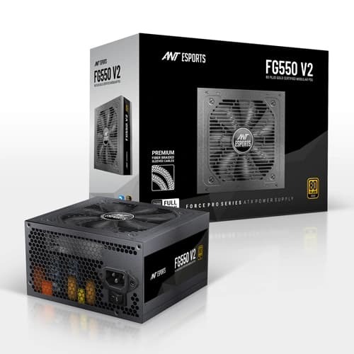 Ant Esports FG550 V2 Gold 550W Fully Modular SMPS – 80 Plus Gold  3 Years Warranty