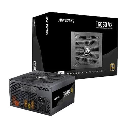 Ant Esports FG650 V2 650W Fully Modular SMPS – 80 Plus Gold  8 PCIe Connectors