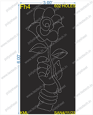 FH4 FLOWER WITH HAND 6X3 FEET 602HOLES