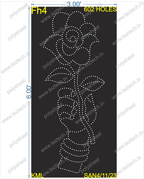 FH4 FLOWER WITH HAND 6X3 FEET 602HOLES