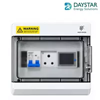 9-Way EV Charger MCB Box | 3-Pin 6A Socket, Sibass 32A 2-Pole AC MCB & Digital Energy Meter