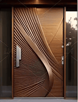 50mm HDHMR Wave Design Door – Gloss PU Finish with Frame (8x3 ft)