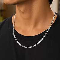 Sterling Silver Men's Figaro Chain