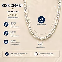 Sterling Silver Men's Figaro Chain