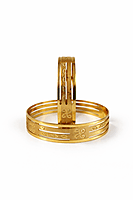 Carved Gold Bangle Set