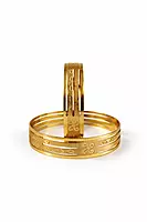 Carved Gold Bangle Set