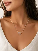 Silver Heart Pendant Necklace
