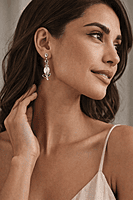 Silver Rose Drop and Multi-Stud Earring-Combo | Korean Style