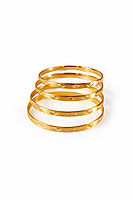 Classic Textured Gold Bangle Set