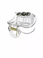 Glossy Heart-Inspired Hair Clips with Crystal Accents