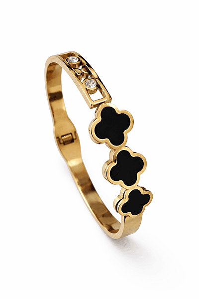 Gold Plated Clover Opneable Bracelet | Anti Tarnish Bracelet