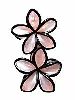 Resin Flower Hair Clip Set with Black Outline