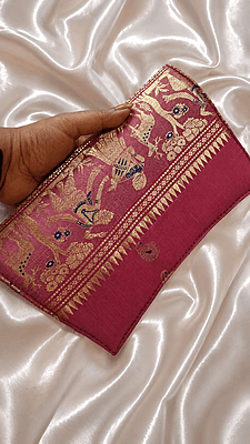 Swarnachari Silk Party Clutch Purse for Women Swarnachari Silk Party Clutch Purse for Women