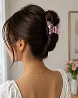 Transparent Butterfly Hair Clips Set