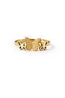 Gold Triple Butterfly Ring