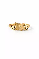 Gold Triple Butterfly Ring
