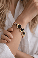 Gold Plated Clover Opneable Bracelet | Anti Tarnish Bracelet