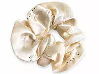 Satin Scrunchie Set with Crystal Accents