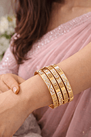 Gold and Silver Filigree Bangle Set