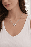 Stainless Steel Interlocking Circle Pendant | Anti Tarnish