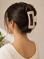 Rectangular Claw Hair Clip Set