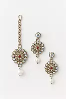 Multicolor Stone-Studded Traditional Jewelry Set