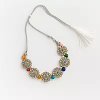 Multicolor Stone-Studded Traditional Jewelry Set