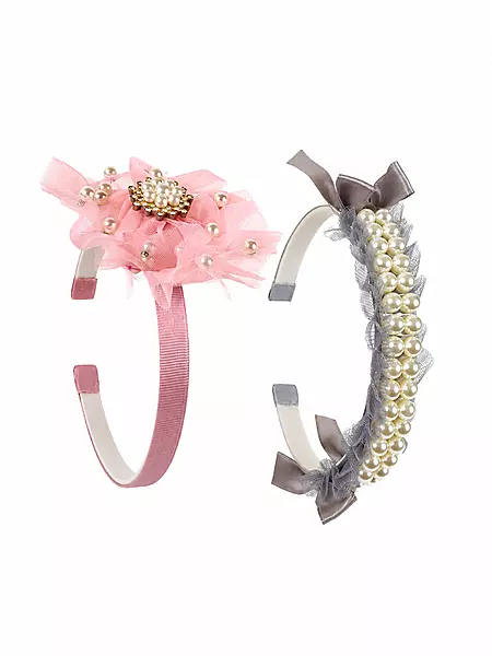 Embellished Floral Pearl Hairband Set for Girls and Women