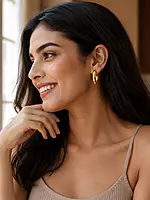 Gold-Tone Hoop Earring Set with Pearl and Textured Designs