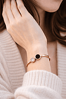 Rose Gold Plated Dual Tone Enamel Bracelet