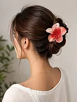 Glossy Resin Flower Hair Clip Set