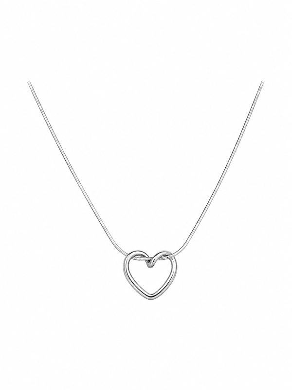 Silver Heart Pendant Necklace