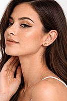 Gold Plated Multi-Stud and Hoop Earring Set with Pearls and Crystals | Anti Tarnish